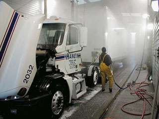 On-site truck cleaning service